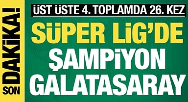 Süper Lig'de şampiyon Galatasaray